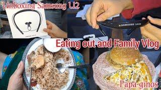 Unboxing Samsung Level U2 || Eating Out and Family Vlog || HBL card se free Shopping ki || papa gino