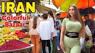 IRAN - Street Food & Fruit Bazaar | Colorful Rasht Grand Bazaar  Iranian Lifestyle is AMAZING !!