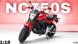 بررسی ماکت موتور هونداnc750sویلی|Review Welly Honda NC750S 1:18