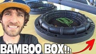 BAMBOO Subwoofer Box & HUGE Speaker Wire!?!? CRAZY Car Audio System Install w/ HCCA Subwoofers