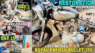 Old Model Bullet Restoration In Mayapuri || 1997 Old Model Bullet Complete Ci Engine Restoration