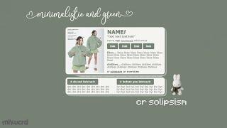cute green one paged  cr solipsism (everskies)