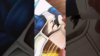 Drawing Vegeta Super Saiyan Blue Evolution Part 2 from tiktok @wy.rich | #shorts