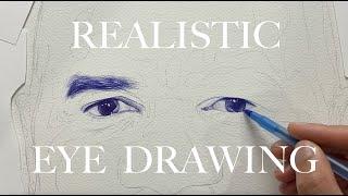 Watch Me Create Realistic Eye Drawing with Just a Pen