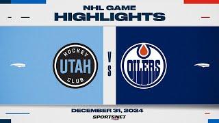 NHL Highlights | Utah HC vs. Oilers - December 31, 2024