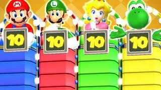 Mario Party 9 Minigames - Mario vs Luigi vs Peach vs Yoshi (Master CPU)