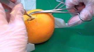 ‍️ ASMR Surgery On Orange  *satisfying*