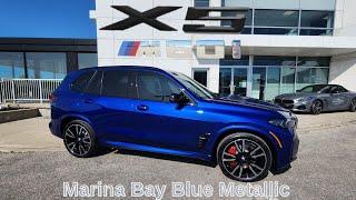 NEW ARRIVAL! 2024 BMW X5 M60i Marina Bay Blue on Ivory White/Atlas Grey