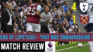 THAT WAS EMBARRASSING ! SPURS 4-1 WEST HAM @westhamunited #whufc #coyi @TottenhamHotspur #spurs