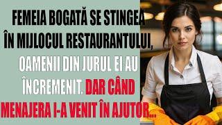 Femeia bogată se stingea în mijlocul restaurantului, oamenii din jurul ei au încremenit. Dar când...