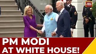 PM Modi In USA | US President Joe Biden, First Lady Welcome PM Modi At White House