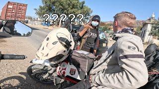 Afghanistan border on a motorbike (interrogated)