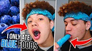 I Only Ate BLUE FOODS For 24 Hours! (never again)