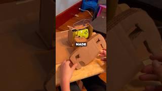 He Made His Own Steering Wheel With Cardboard! (:kristineweicker49)