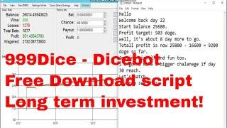 999Dice Trick - script 2019 - สูตร999Dice บอททำกำไร - Free Download - Dicebot