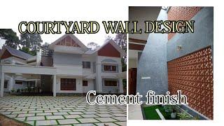 Courtyard Wall Cement Finish Design Ideas/Indoor Courtyard Wall Design/Courtyard Interior/@Mano929