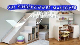 XXL KINDERZIMMER MAKEOVER - IKEA Hack zur Rutsche + Bett aus Holz selber bauen | EASY ALEX