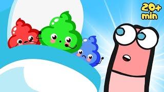 Rainbow Monster Poo Song | Silly Healthy Habits Songs for Kids