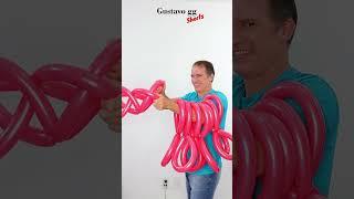 SUPER CORAZON TRENZADO!!  Corazon con globos  - globoflexia Gustavo gg #tiktok #balloon #viral