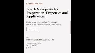 Starch Nanoparticles: Preparation, Properties and Applications | RTCL.TV