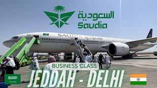 Saudia Business Class | The Saudia Umrah experience | Jeddah - Delhi | Boeing 777-300ER |Trip Report