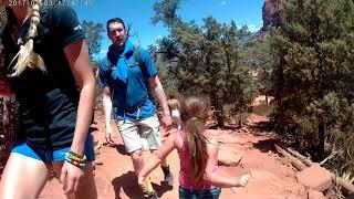 Hiking down from Devil's Bridge Sedona Arizona