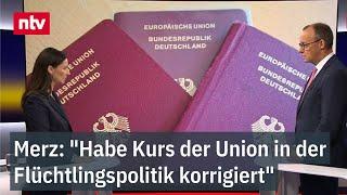 "Habe Kurs der Union in der Flüchtlingspolitik korrigiert" - Merz zu Migration  | ntv