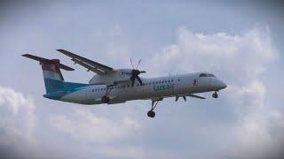 Luxair Bombardier DHC-8-400 LX-LQI Landing at Berlin Tegel Airport