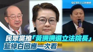 民眾黨不當小藍小綠推「黃珊珊選立法院長」 　藍綠白回應一次看｜三立新聞網 SETN.com