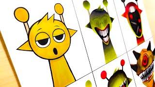 Drawing Incredibox Sprunki Phase 1 VS Phase 2 VS Phase 3 VS Phase 4 VS Phase 5 - Simon Yellow