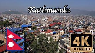 【4K Walk in Nepal】 Kathmandu City Walk, visit old temple, Durbar Square and Swoyambhu Mahachaitya