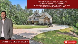 5+ Acres, LUXURIOUS Douglasville, GA Estate With 4 Levels & No HOA!