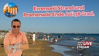 Evrenseki Strand und Promenade Ende Juli bei 38 Grad.