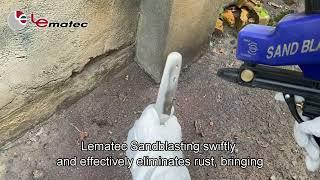 Renew Your Rusty Bathroom Towel Rack with the Lematec Sandblaster #lematec #restoration