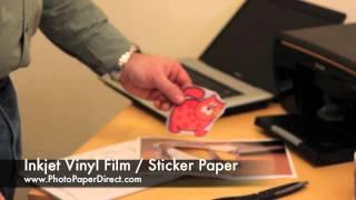 Inkjet Vinyl Film / Sticker Paper By Photo Paper Direct