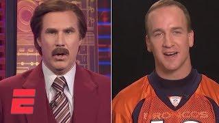 Ron Burgundy interviews Peyton Manning on SportsCenter | ESPN Archive