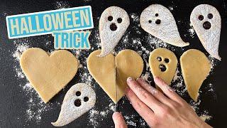 Geister Kekse Rezept für Halloween - ganz einfach gemacht mit Herz Ausstecher