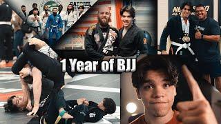 A White Belt's 1st Year of BJJ Recap... In 7 minutes...