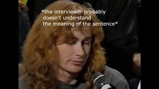 Dave Mustaine jokes about Kurt Cobain's death (1995)