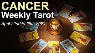 CANCER WEEKLY TAROT READING "GOOD NEWS & A CHANGE OF COURSE CANCER" April 22nd to 28th 2024 #tarot