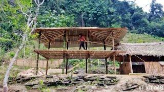 Girl builds bamboo house, Completed construction, bamboo house design - Bàn Thị Ta