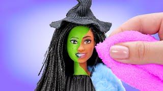 Transformación de una muñeca en Elphaba: ¡cambio de imagen mágico de Wicked!