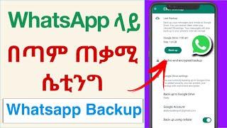 Whatsapp ላይ በጣም ጠቃሚ ሴቲንግ ተጠቀሙበት