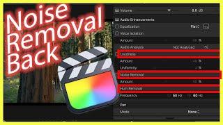 Final Cut Pro Noise Removal Feature Missing Fix - Loudness & Hum Removal