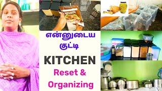 Small kitchen organization ideas tamil | Tips to store Grocery & Reset my counter top | Non modular