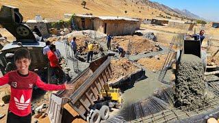 The participation of the Javad family with the engineer in the construction of rural housing