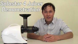 Solostar 4 Juicer Demo: Making Juice, Nut Butter, Date Candy & Flour