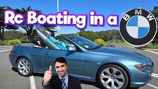 Rc Boating out of a BMW Convertible?! Oxidean Marine Dominator running STRONG