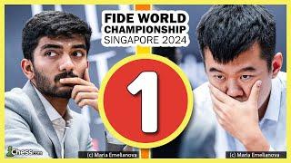 Schach-WM 2024 Partie 1 | Ding Liren vs. Gukesh D.