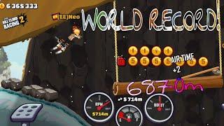 INSANE WORLD RECORD! 6870m in Mountain with MONOWHEEL! - Hill Climb Racing 2